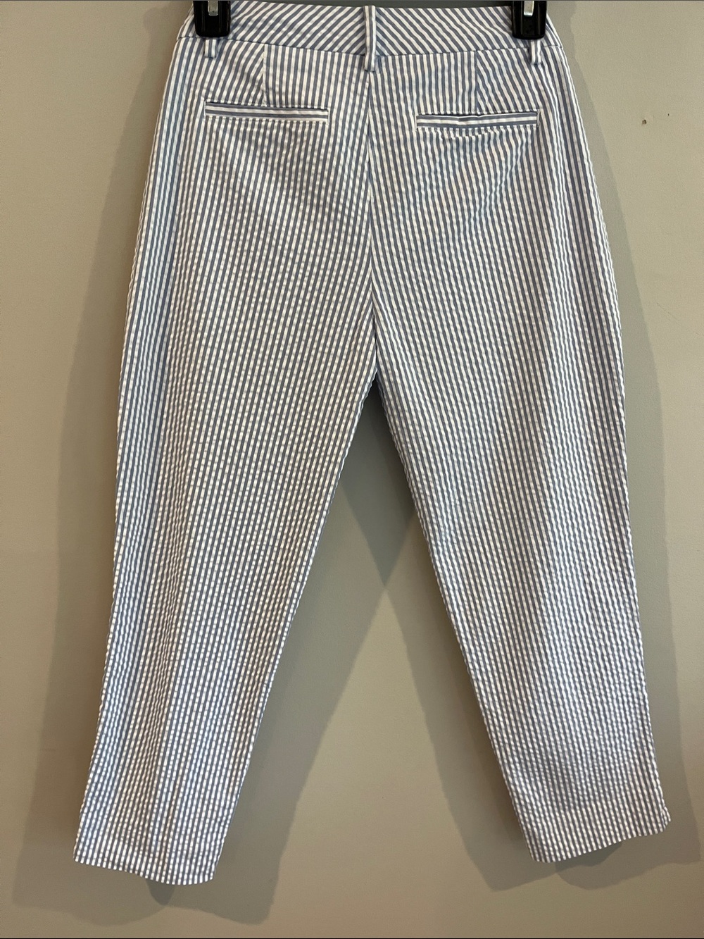 Talbots Blue and White Seersucker Chinos